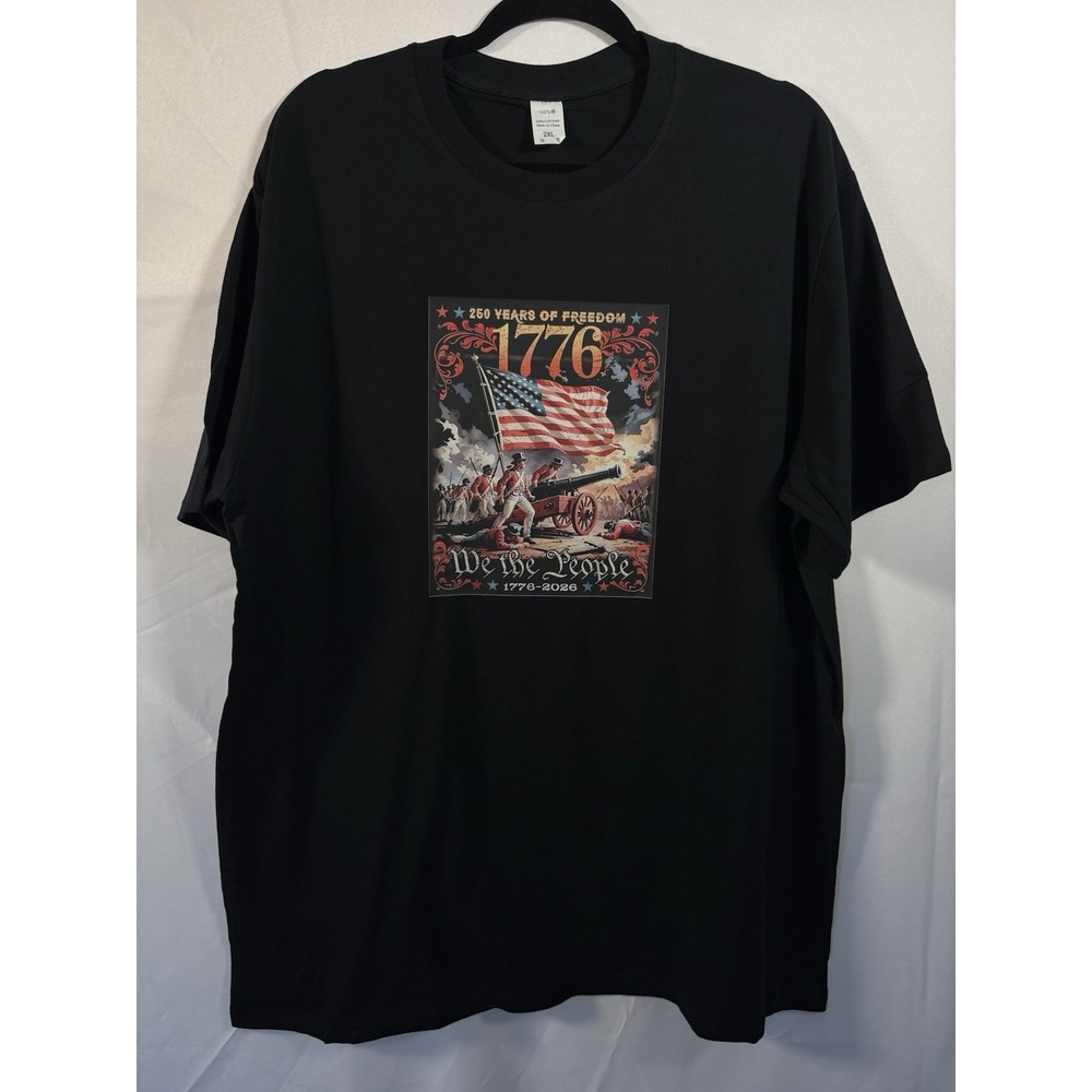 U.S.A. 250th commerative T Shirt Freedom Size‎ 2XL Short Sleeve Pullover